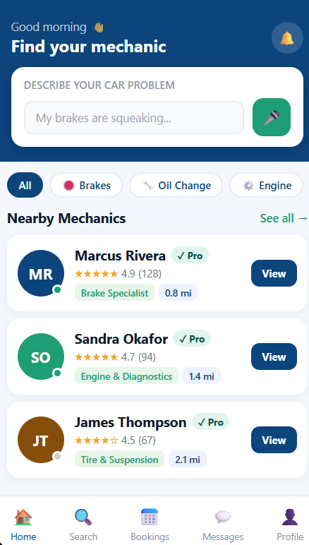 Matched mechanics screen